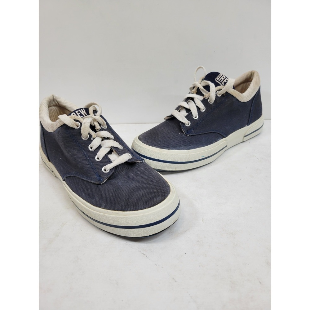J Crew Canvas Sneakers Navy Blue Lace Up Casual Shoes Men's Size 7 Medium